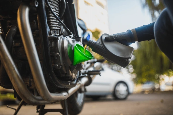 Oil Change done on Bike